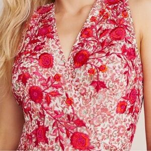 NWT Anthropologie Ranna Gill Embroidered Wrap Maxi Dress